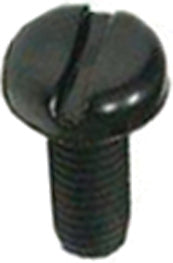M6 x 1 x 16 mm Pan Head Slotted Drive Black 6/6 Nylon Machine Screw