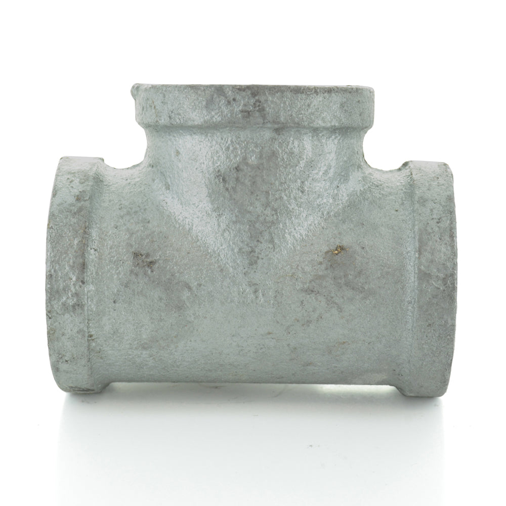 1/2" Schedule 40  Female NPT Galvanized Welded Malleable Iron Straight Tee USA