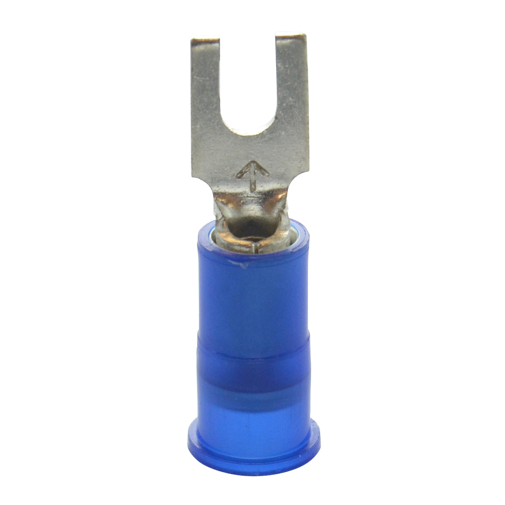 16-14 Awg #4 Stud Red Nylon Insulated Block Fork Terminal