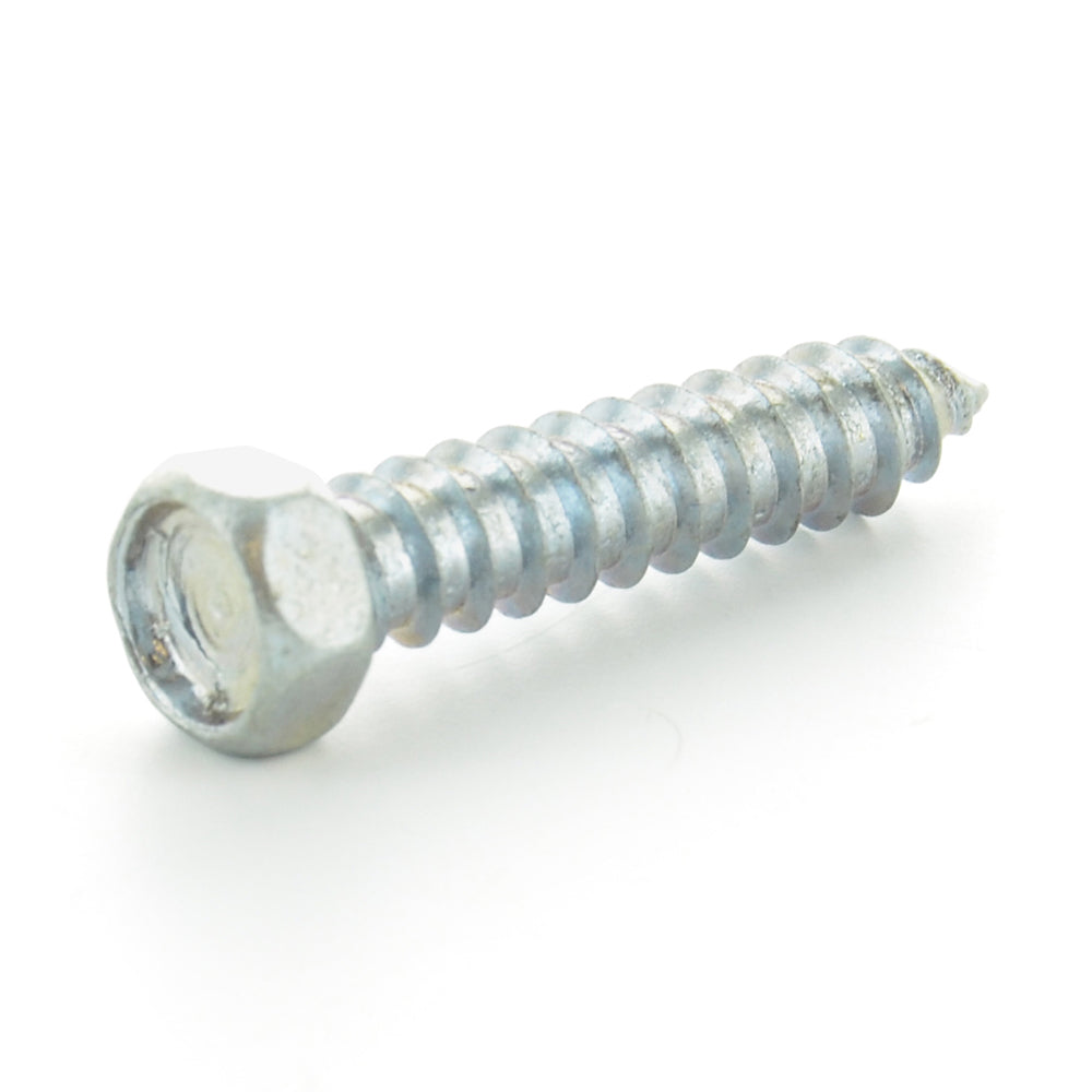 #8 x 1/2 Inch Zinc Plated Alloy Steel Hex Head Type-Ab Self-Tapping Sheet Metal Screw
