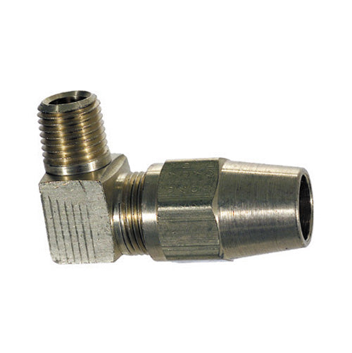 3/8 Inch x 1/2 Inch Brass 90 Begree Male Eblow Air Brake Connector for Copper Tubing