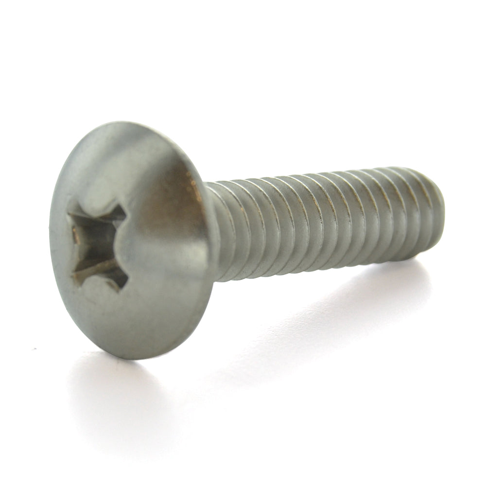 1/4-20 x 2-1/2 Inch Coarse Plain 18-8 (A2) Stainless Steel #3 Phillips Drive Truss Head Machine Screw
