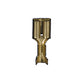 16-14 Gauge Uninsulated Brass Female Push On Locking Terminal 1/4" Tab Tin Plated
