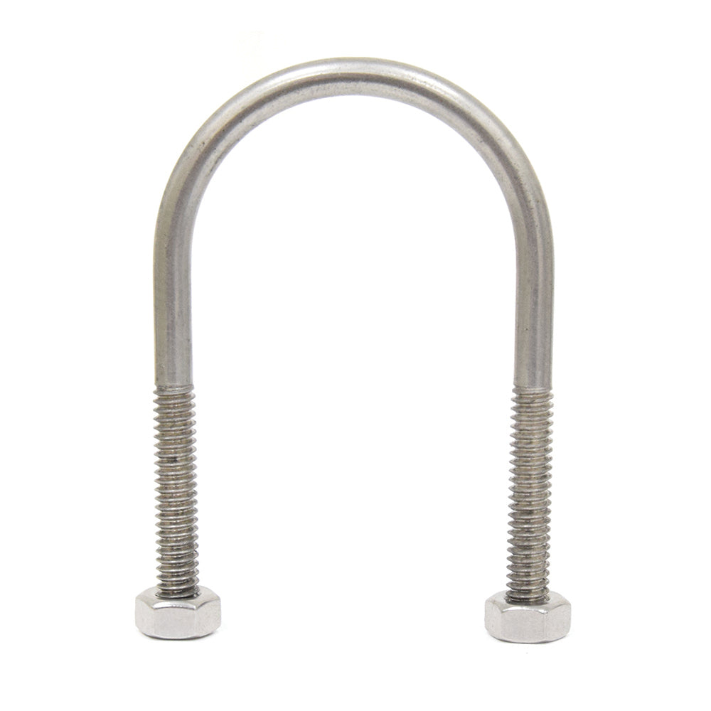 1/4-20 x 1-3/4 x 3 304 Stainless Steel U-Bolt With 2 Nuts