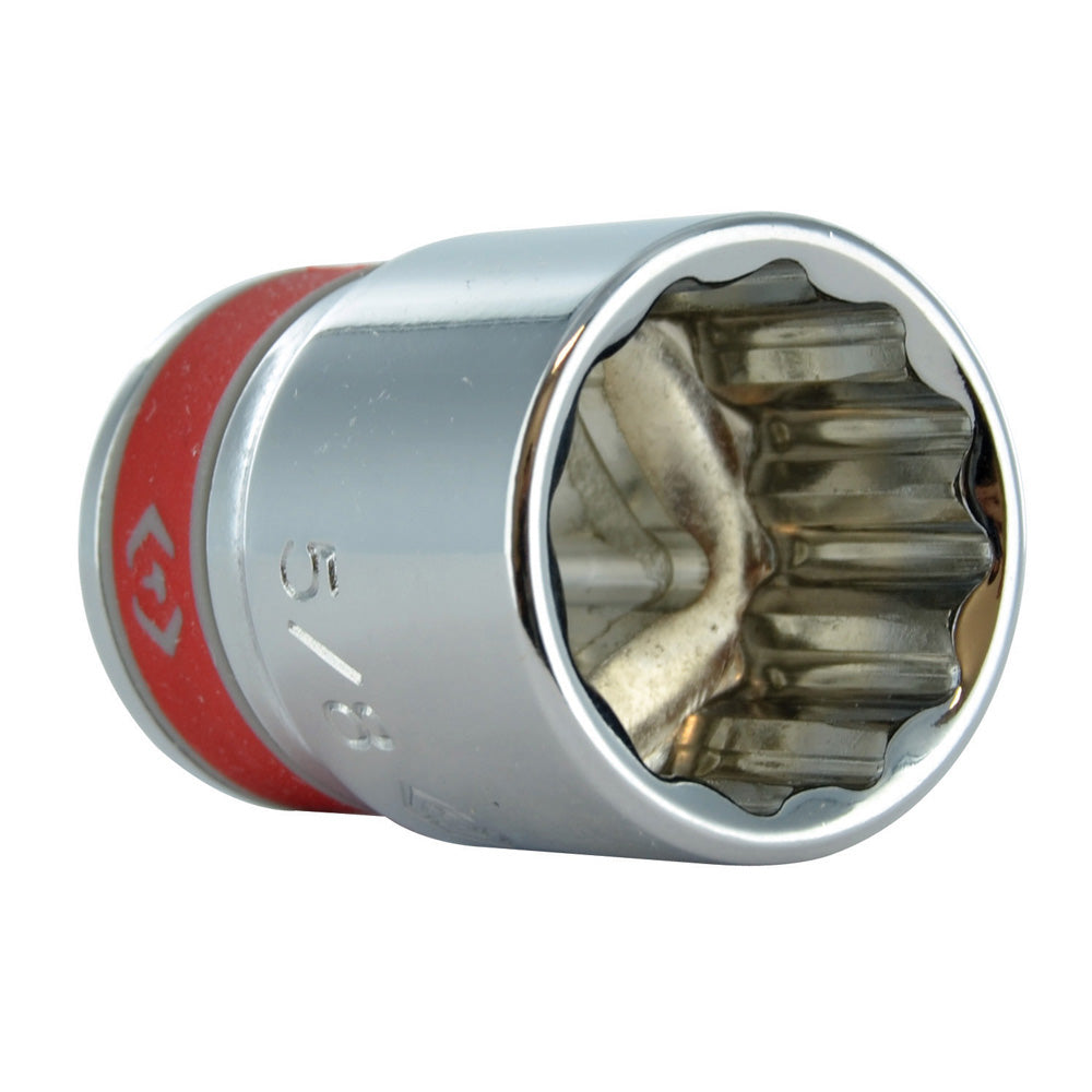13/16 Inch x 3/8 Inch Chrome Vanadium Alloy Steel 6 Point Spark Plug Socket