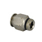 1/2 Inch Tube x 3/8 Inch Pipe Straight Male Connector - Universal Thread