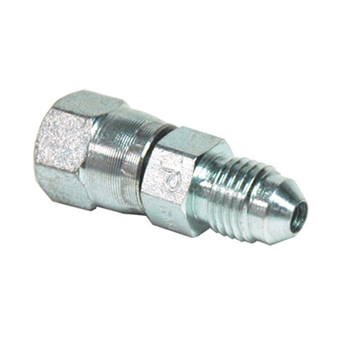 1/4 Inch 7500 psi Zinc Plated Yellow Dichromate Carbon Steel Male Jic To Female Jic Swivel Adapter