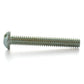 #10-24 x 1-1/4 Inch Coarse Zinc Plated Steel Slotted Drive Round Head Machine Screw