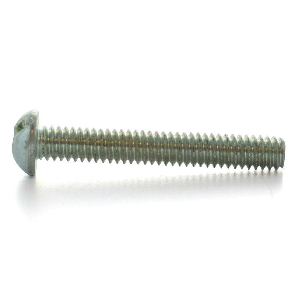 #8-32 x 2 Inch Coarse Zinc Plated Steel Slotted Drive Round Head Machine Screw