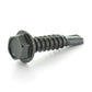 #14 x 3/4 Inch Black Oxide Hardened Steel #3 Point Indented Hex Washer Head Self-Drilling Tek Screw