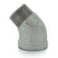 2" Schedule 40  Female NPT Galvanized Welded Malleable Iron 45 Degree Street Elbow USA