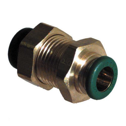 1/2 Inch Nickel Plated Brass Push-In Tube Bulkhead Union