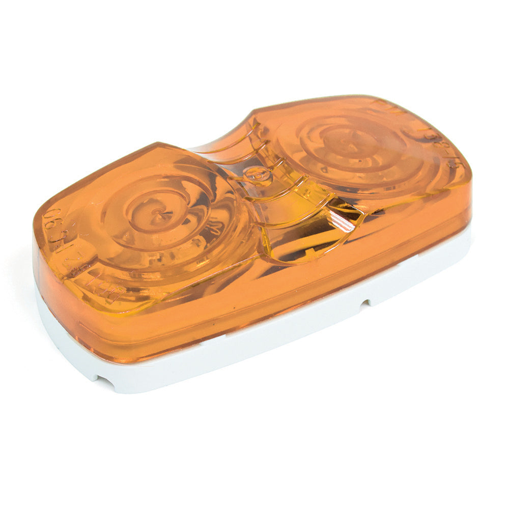 4 Inch x 2 Inch 12 Diode Clearance/Side Marker Light Amber with 2 .180 bullets