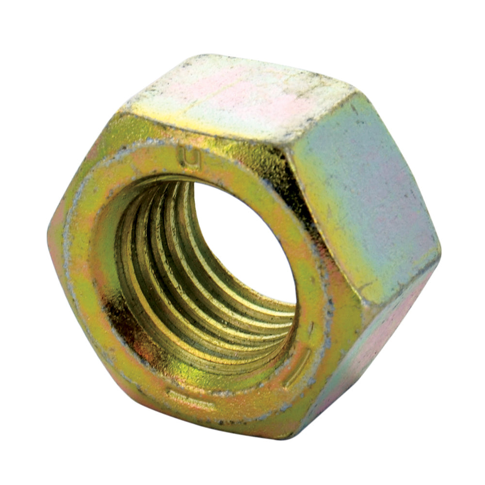 5/16-18 Coarse Yellow Zinc Grade 8 Finished Hex Nut Usa