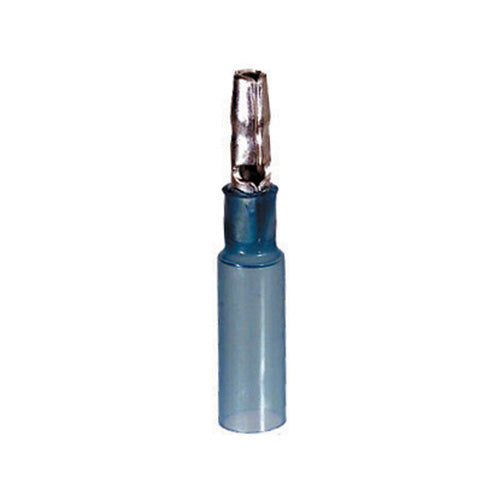 16-14 Gauge Male Bullet Connector .157 Heat Shrink Nylon Insulated Blue