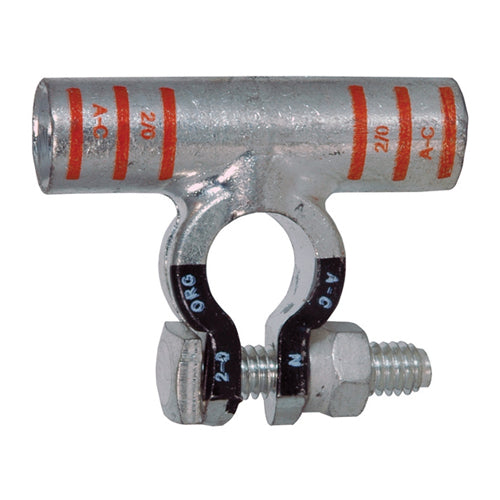 2/0 Awg Orange A-C Electro-Tin Plated Solid Cast Copper Heavy Duty Negative Eco-MaxÂ® Flag Battery Terminal