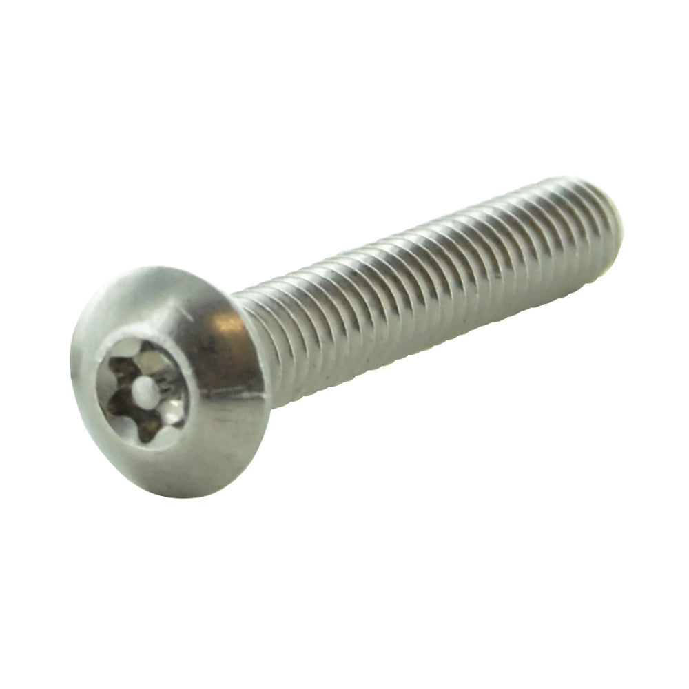 #8-32 x 1 Inch Stainless Steel Torx Pin Button Head Tamper Resistant Machine Screw