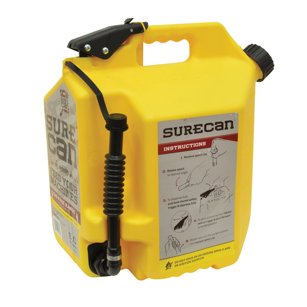 5 Gallon Diesel Surecan Gasoline Can With Flexible Rotating Nozzle