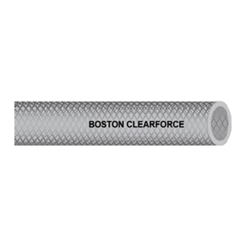0.5 Inch x 0.750 Inch x 50 ft Clear Fiber Reinforced Pvc Beverage H285 Clearforce-R Industrial Hose