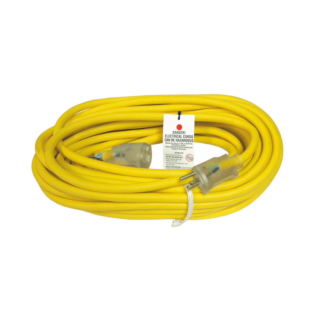 25  Foot Coleman 12/3 Wire Cable Polar / Solar Plus Extension Cord With Id Light