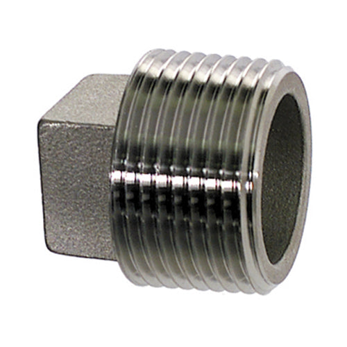 3/8" Schelule 40 Male NPT 304 Stainless Steel Square Head Pipe Plug