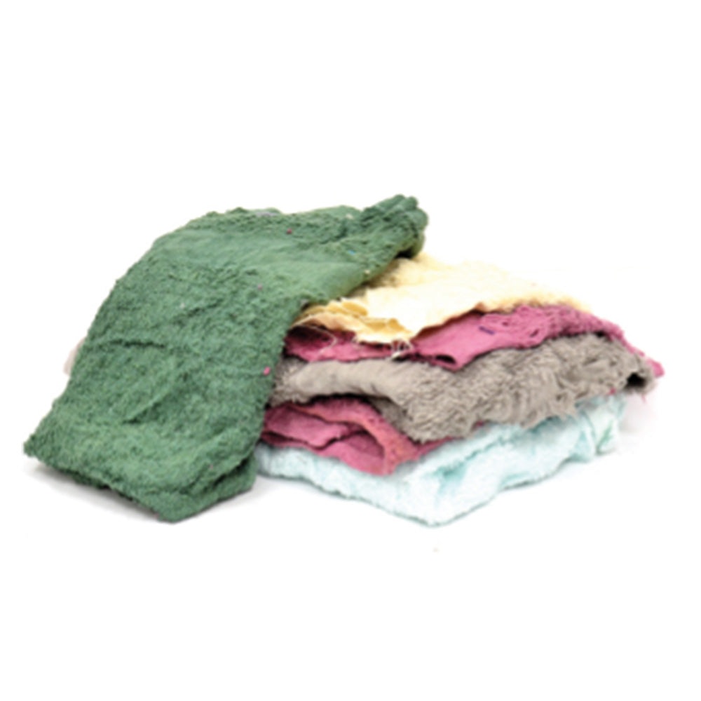 25 Lb Box Assorted Cotton Turkish/Terry Cloth Rag