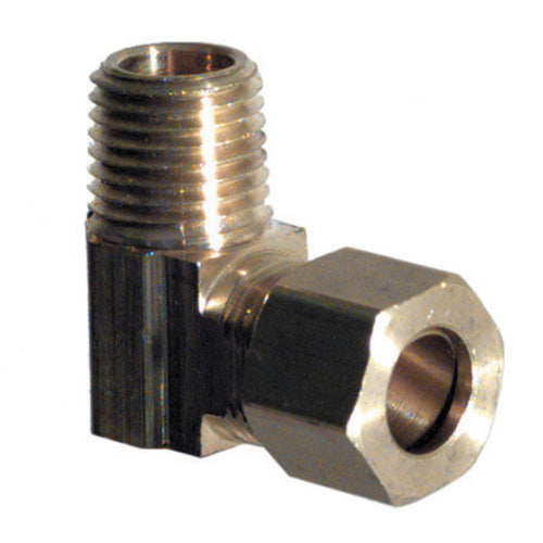 5/16 Inch Tube X  1/8 Inch Male Pipe Brass Compression Tube Male Elbow