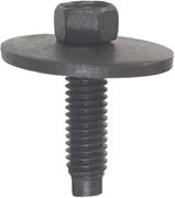 M6 x 1 x 20 mm Coarse Black Class 9.8 Dog Point Indented Hex Head Body Bolt With Free Spinning Washer