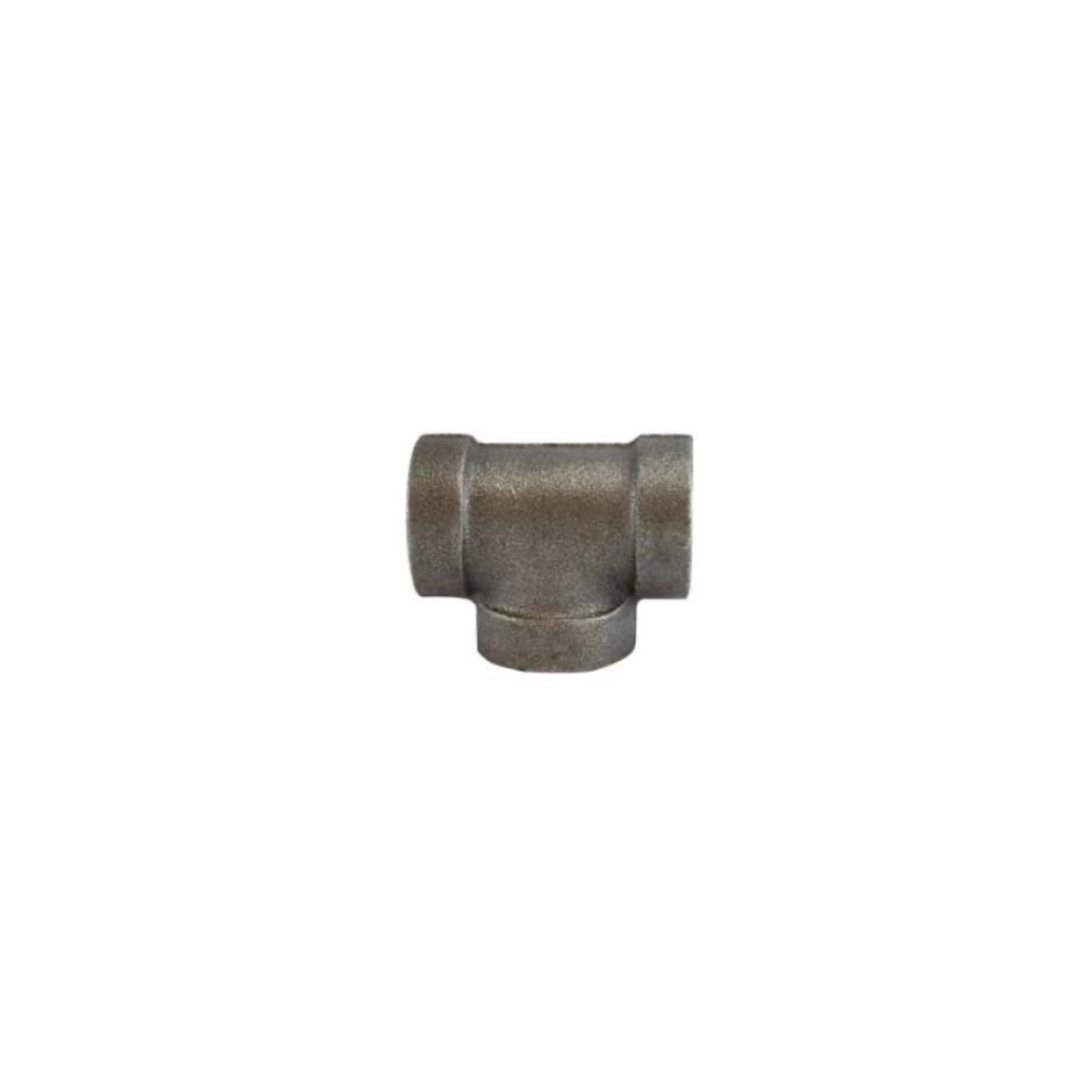 1/2 Inch Sch 80 Threaded Black Malleable Iron Straight Tee