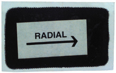 2-1/8 Inch x 3-7/8 Inch Black/White Medium Oval Unit Molded Passenger Radial Repair Unit