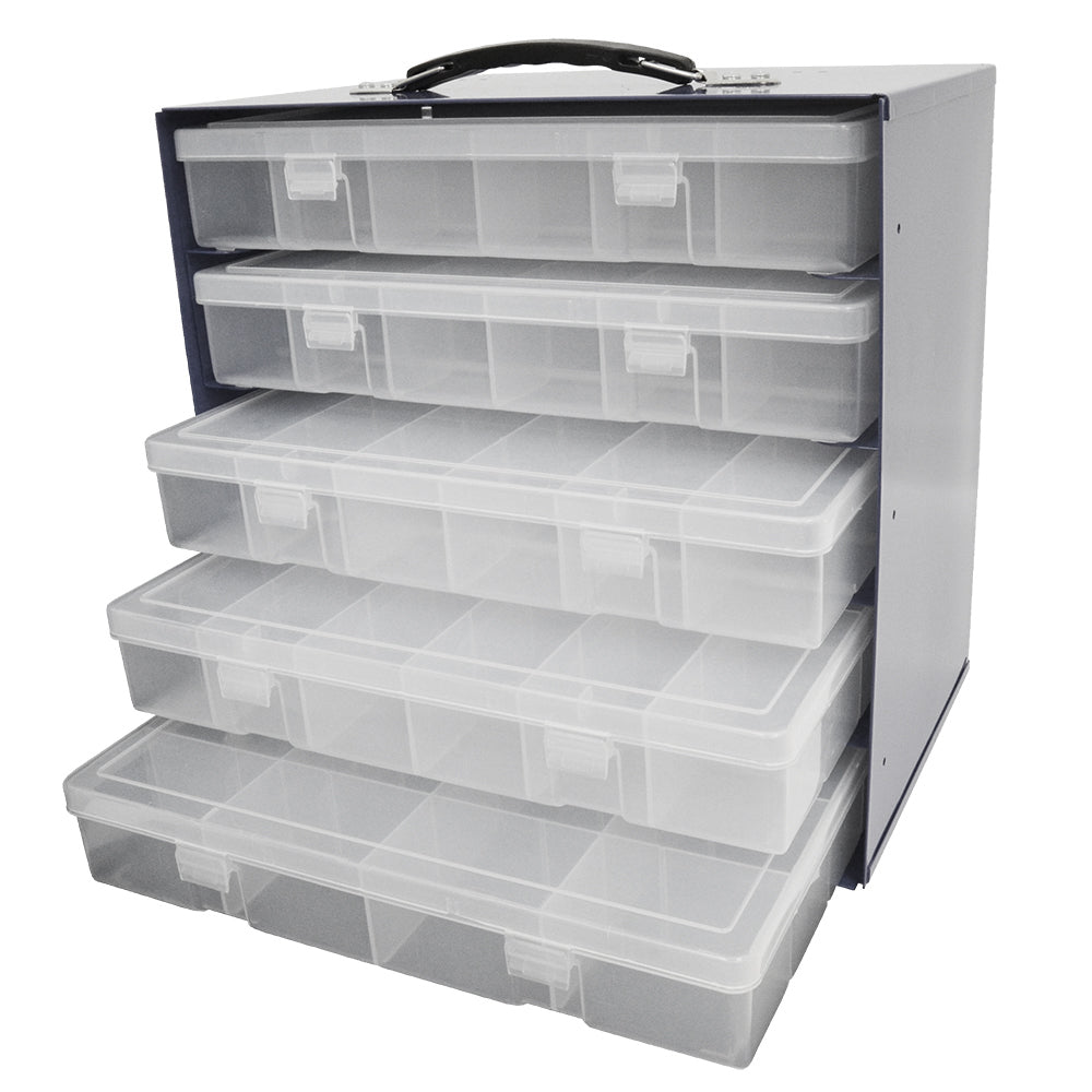 Gray Rack 5 Slots for Small Plastic Boxes