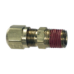 3/8 Inch x 1/4 Inch Brass Male Connector D.O.T. Air Brake Fitting with Sealant