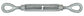 1/4 Inch x 4 Inch Hot Galvanized 1030 Carbon Steel Eye and Eye Turnbuckle