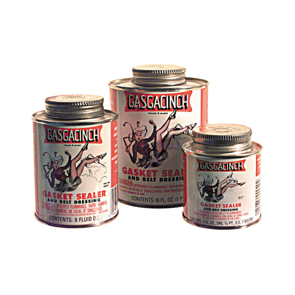 16 oz Gasgacinch Gasket Sealer and Belt Dressing Brush Top Can