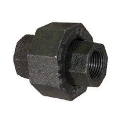 3/8 Inch Sch 80 Fnpt Black Malleable Iron Union