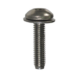 M6 x 1 x 25 mm Coarse Bright Zinc Steel Starter Point Torx Pan Washer Head Body Bolt