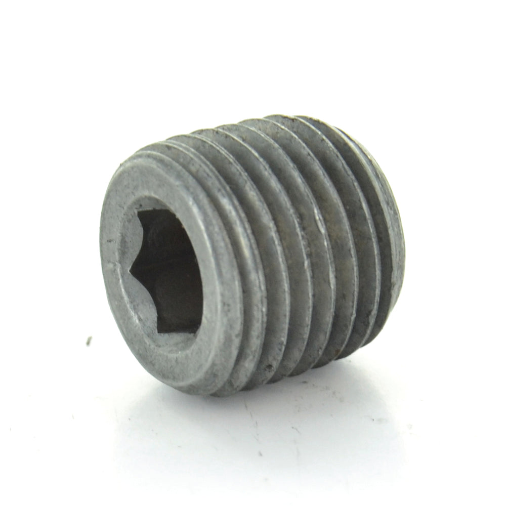 1/8" Schedule 40 Male NPT Black Malleable Iron Hex Head Pipe Plug